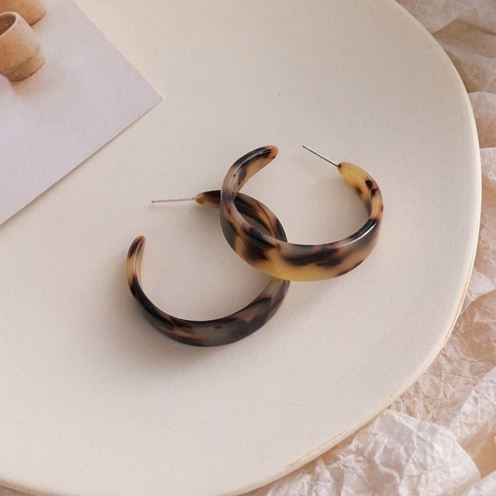 Earrings Korean Vintage Animal Print - Picture 3 of 4